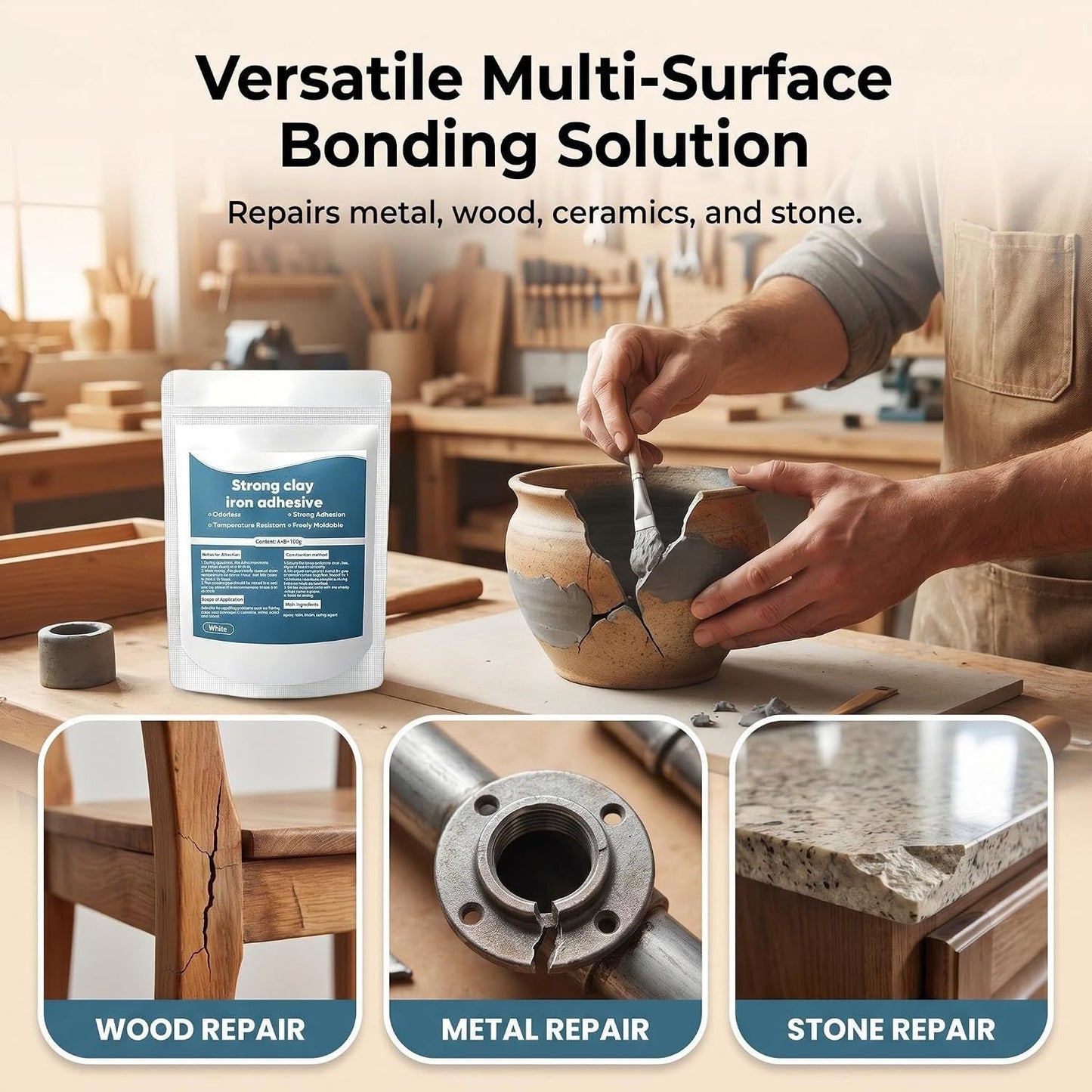 Heavy-Duty Steel Repair Putty