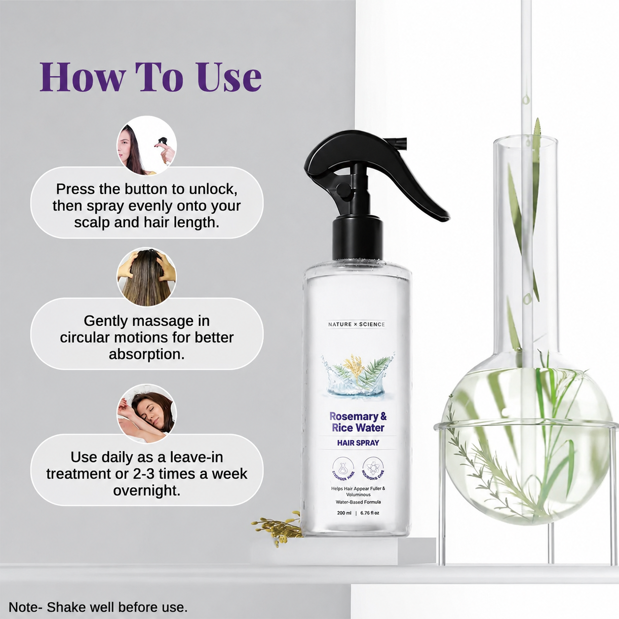 Rosemary Rice Hair Mist Spray