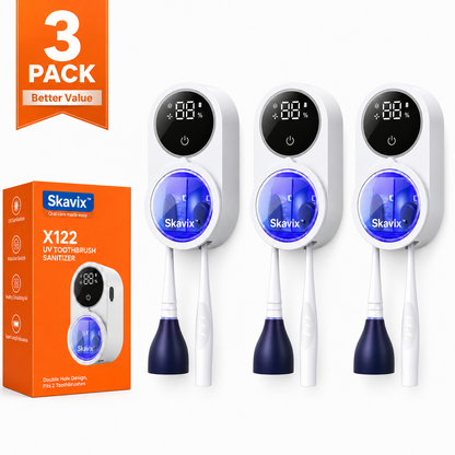 Skavix™ UV Toothbrush Sanitizer with Smart Display