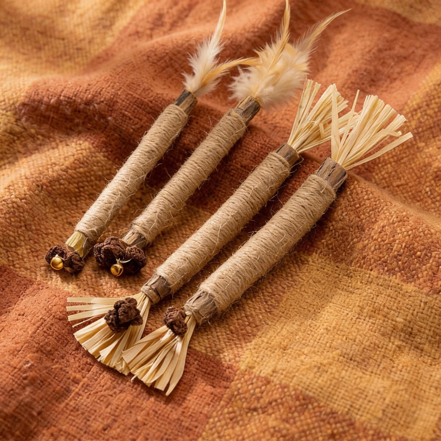 Natural Cat Raffia Chew Stick